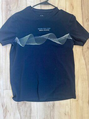 Armani Exchange T Shirt Mens S Navy Blue Short Sleeve